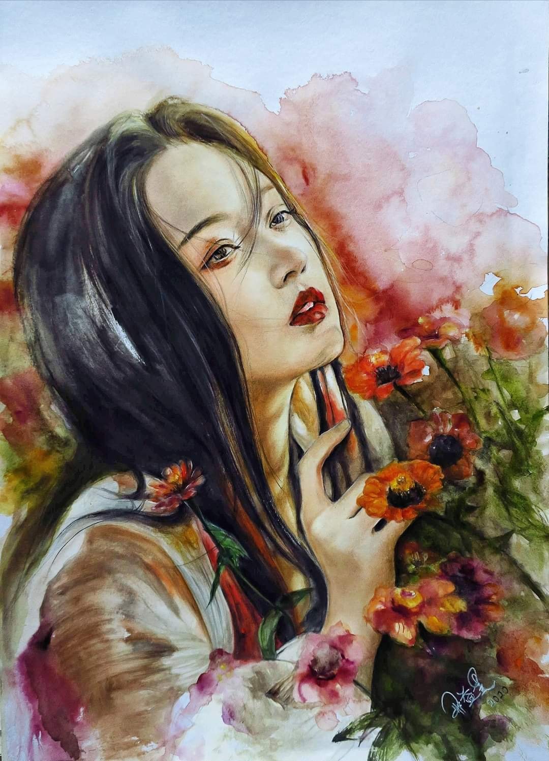 廣彩重彩人物課【姹紫嫣紅】