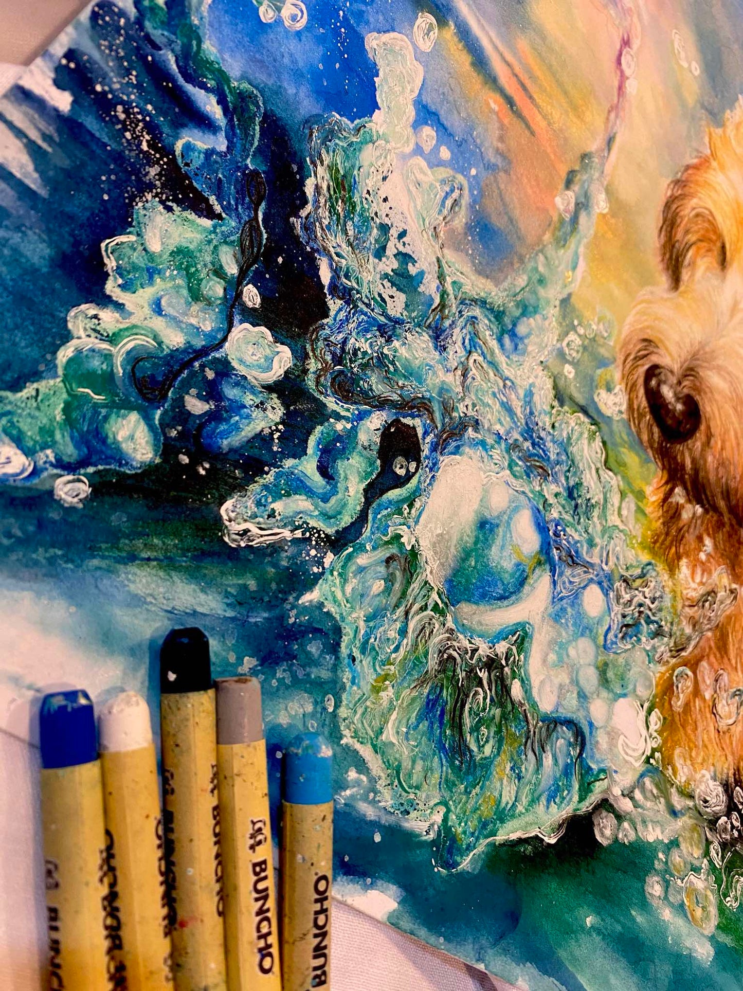 蠟筆動物線上課《戲水》