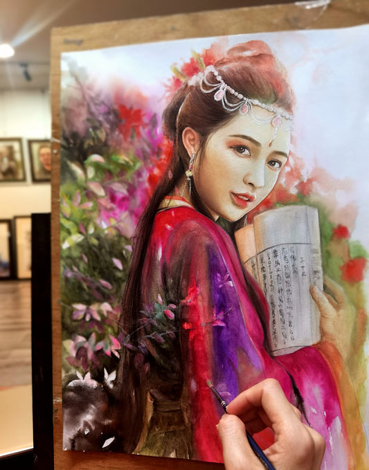 廣彩重彩課《北方有佳人》