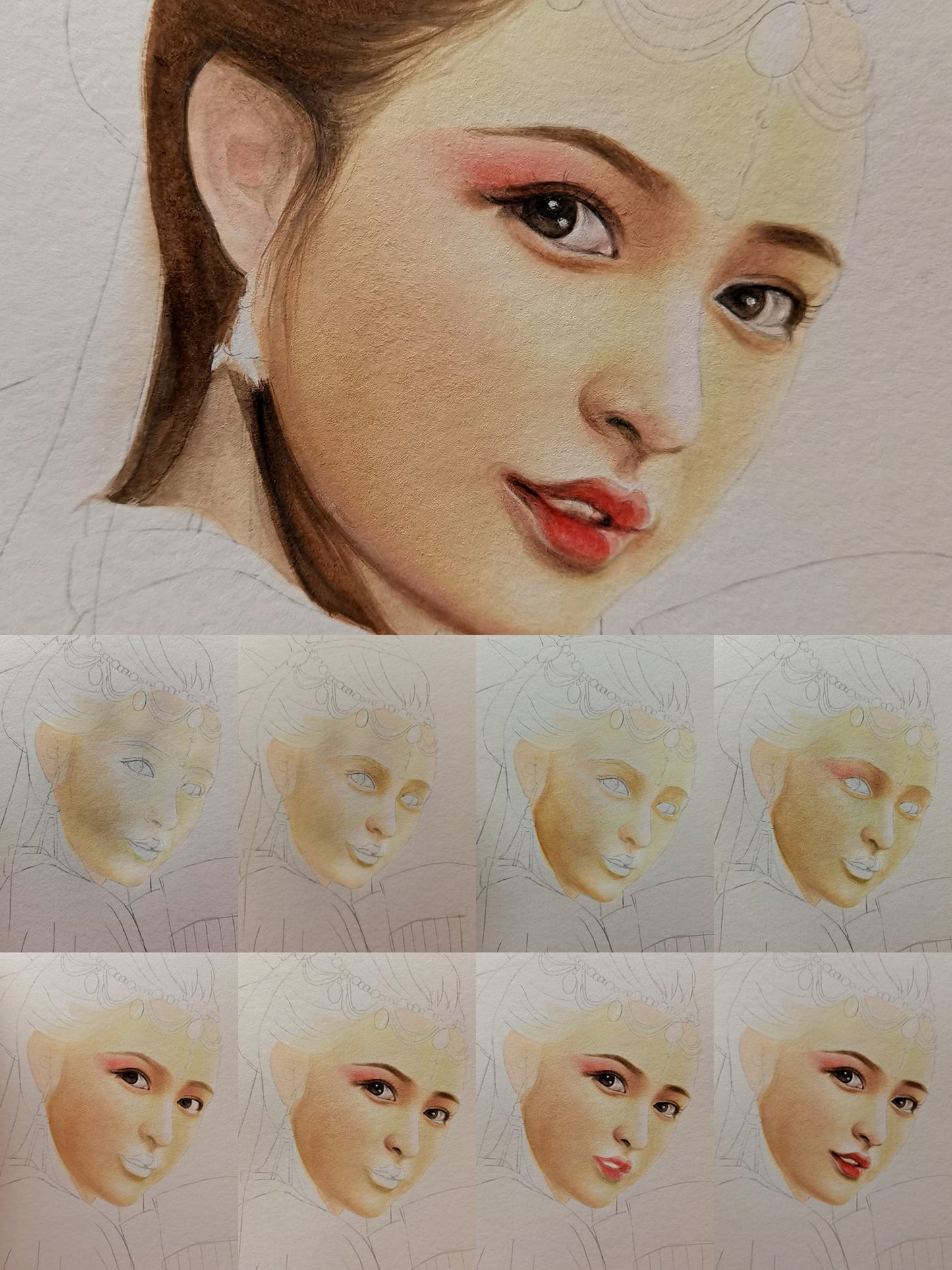 廣彩重彩課《北方有佳人》