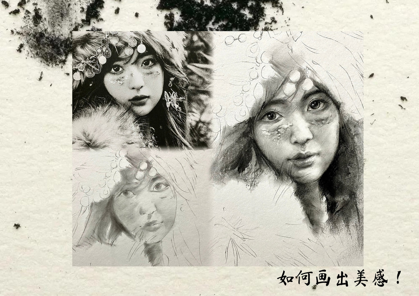 炭筆/鉛筆素描人物課【魅惑】