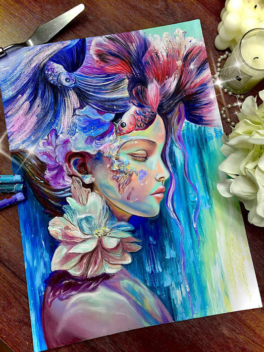 油畫棒人物線上課《現實與夢境》