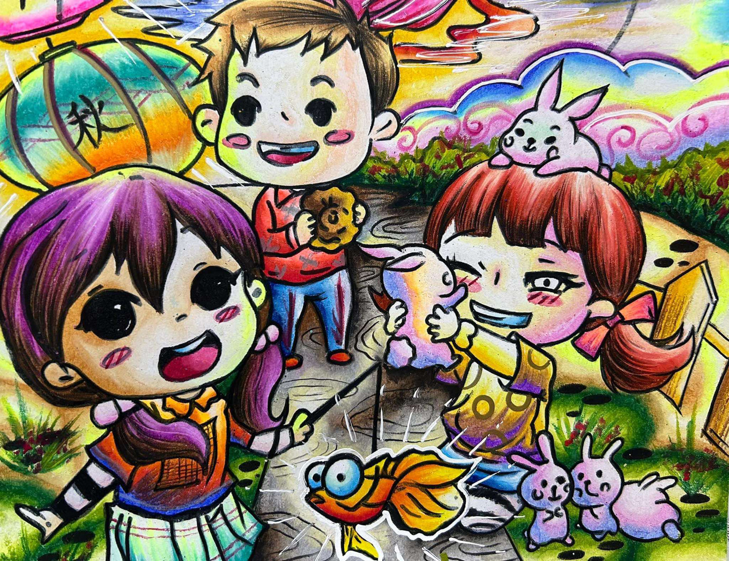 蠟筆填色線上課《一年一中秋 》