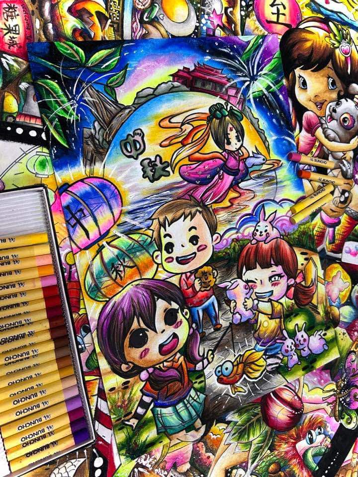 蠟筆填色線上課《一年一中秋 》