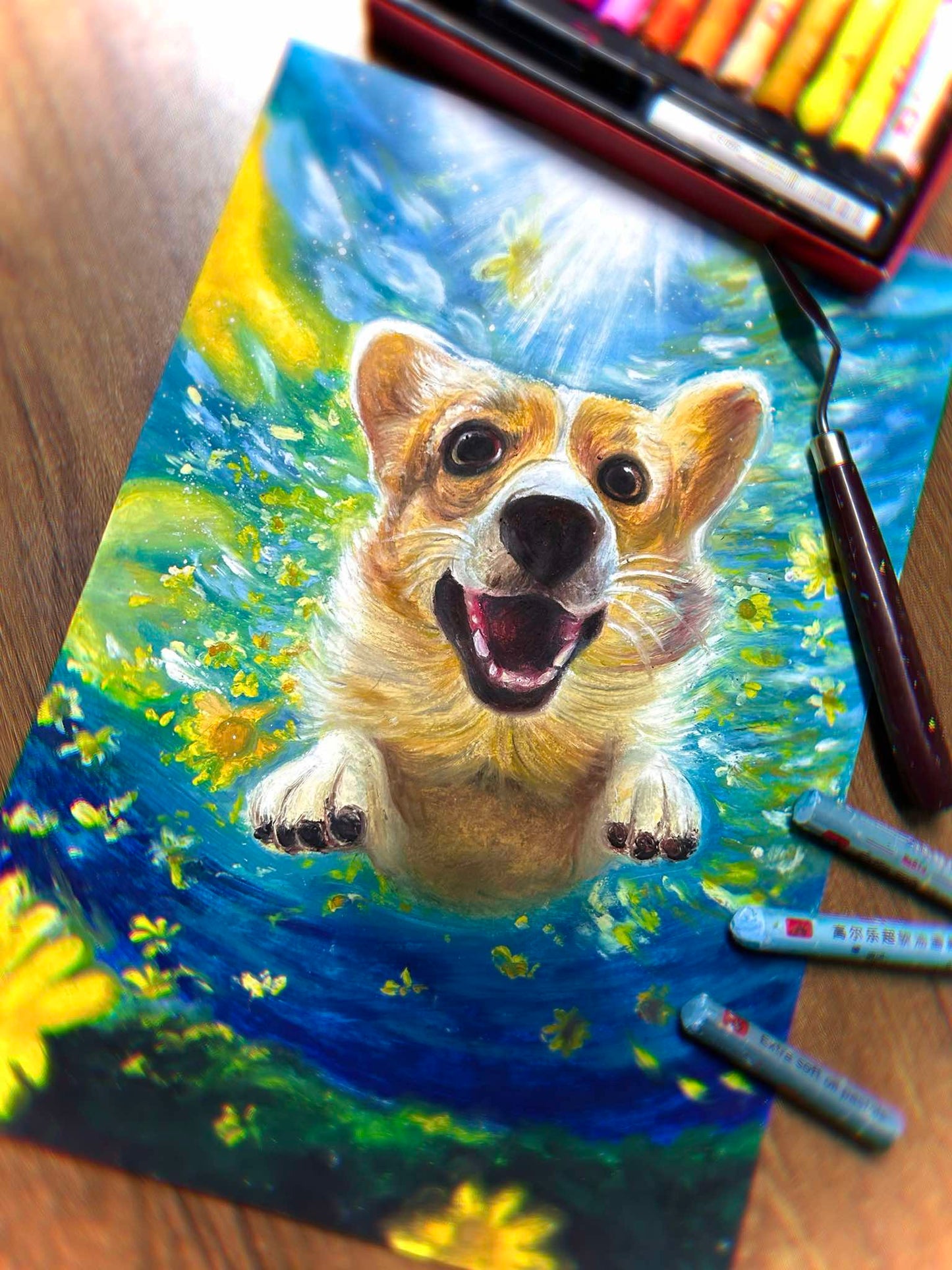 油畫棒動物線上課《萌寵集合 》