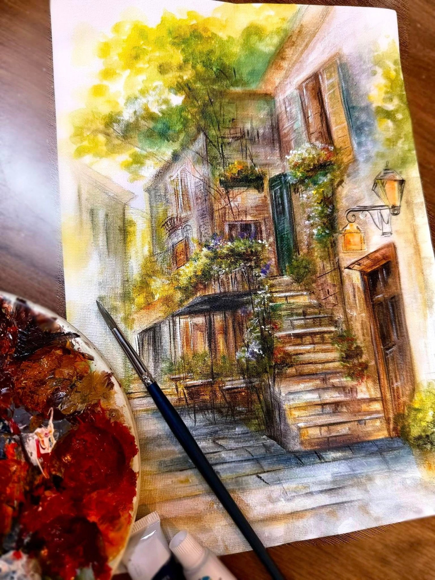 丙烯风景课(包含2幅作品）