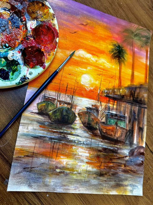 丙烯风景课(包含2幅作品）